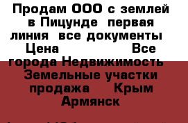 Продам ООО с землей в Пицунде, первая линия, все документы › Цена ­ 9 000 000 - Все города Недвижимость » Земельные участки продажа   . Крым,Армянск